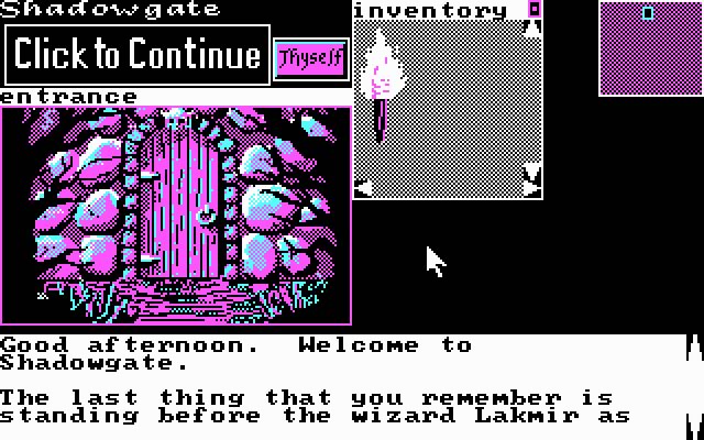 shadowgate screenshot for dos