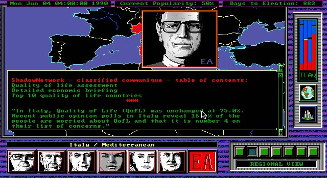 shadow-president screenshot for dos