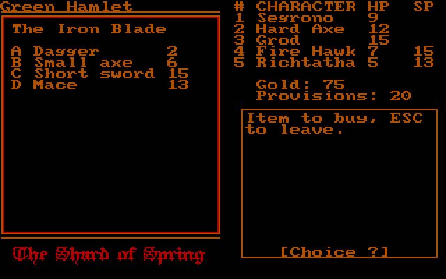 shard-of-spring screenshot for dos