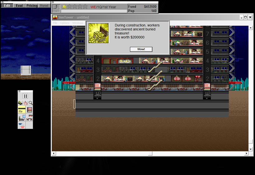 simtower screenshot for win3x