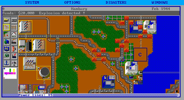 simcity screenshot for dos