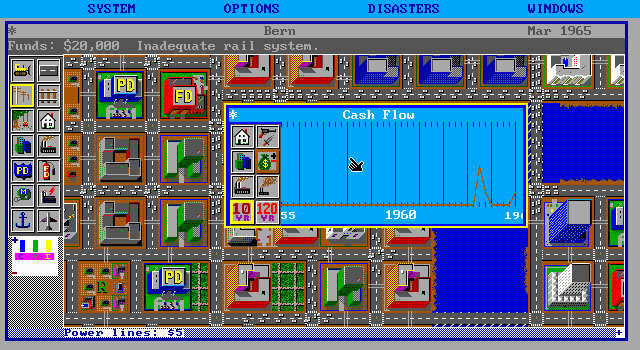 simcity screenshot for dos