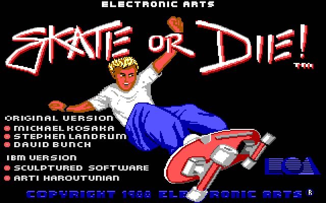 skate-or-die screenshot for dos