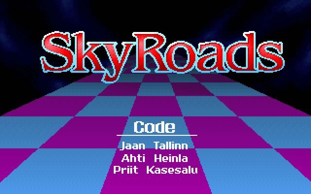 skyroads screenshot for dos