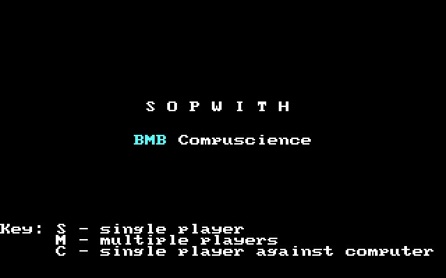 sopwith screenshot for dos