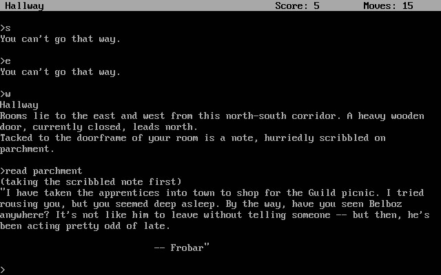 sorcerer screenshot for dos