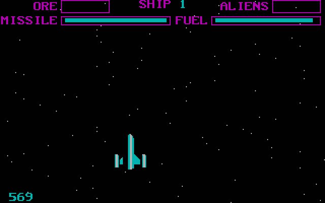 space-miner screenshot for dos