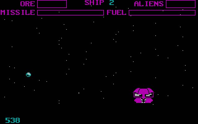 space-miner screenshot for dos