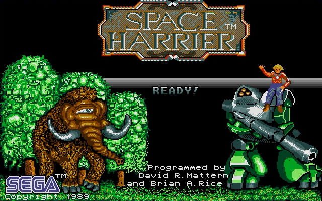 space-harrier screenshot for dos