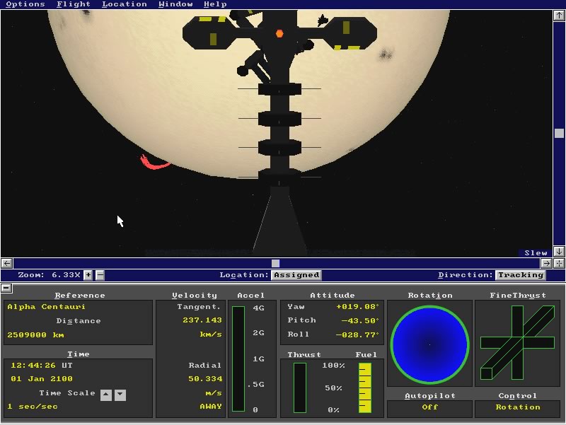 microsoft-space-simulator screenshot for dos