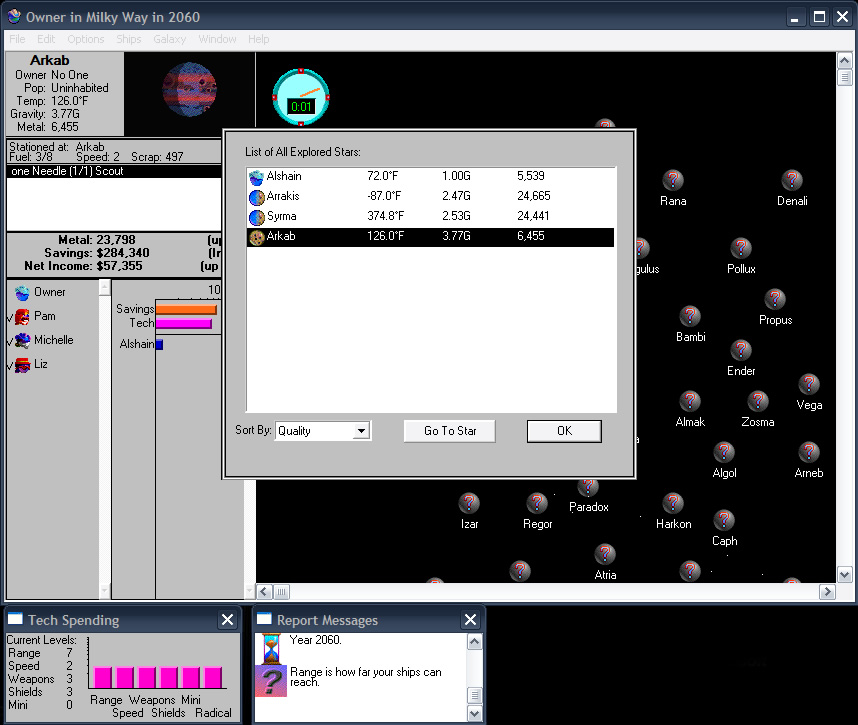 spaceward-ho screenshot for win3x