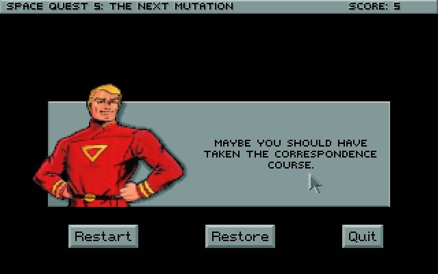 space-quest-5-the-next-mutation screenshot for dos