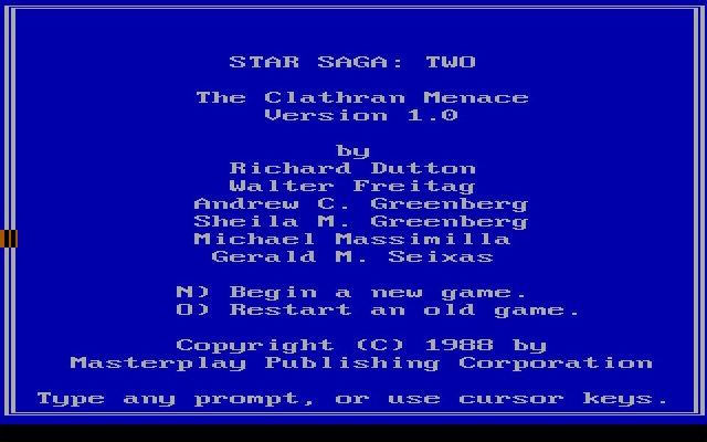 star-saga-two-the-clathran-menace screenshot for dos