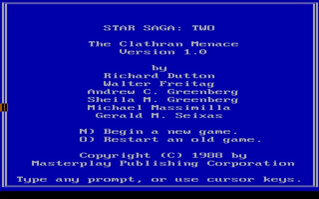 Star Saga: Two - The Clathran Menace