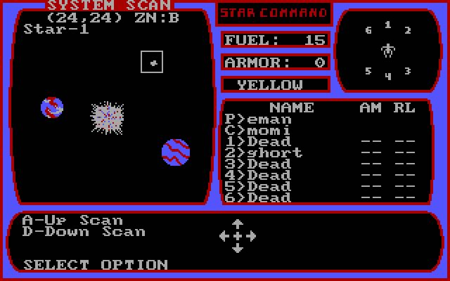 star-command screenshot for dos