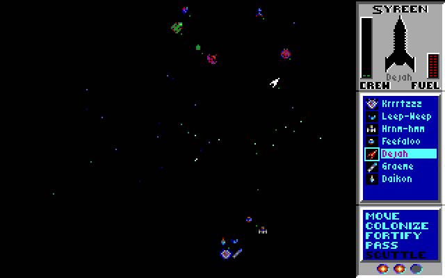 star-control screenshot for dos