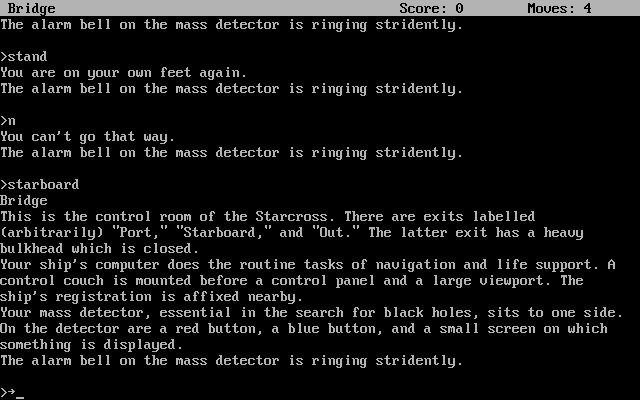 starcross screenshot for dos