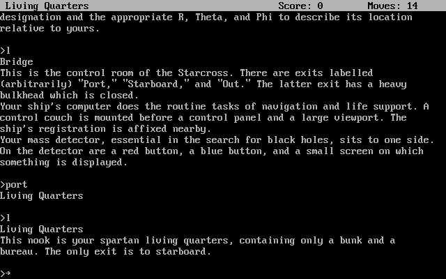 starcross screenshot for dos