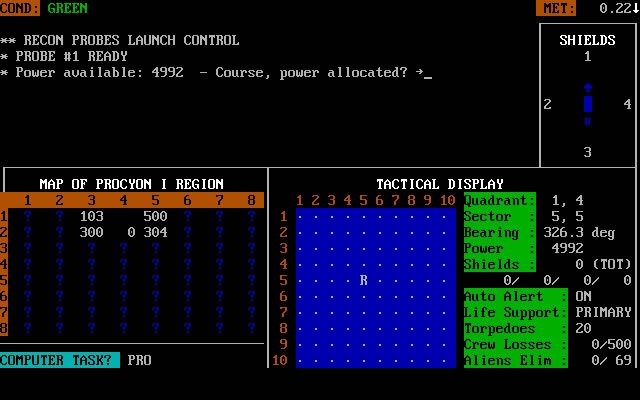 star-fleet-1-the-war-begins screenshot for dos