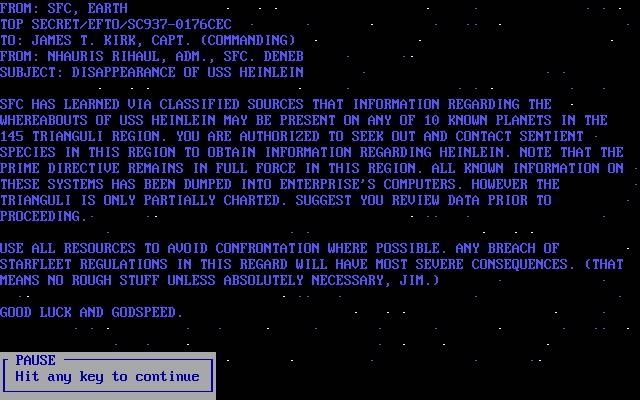 star-trek-the-kobayashi-alternative screenshot for dos