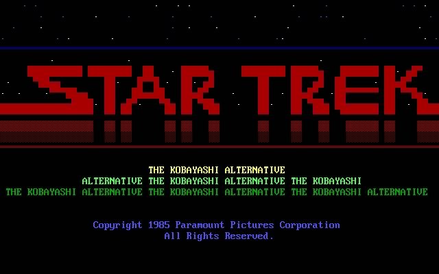 Star Trek: the Kobayashi alternative