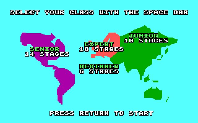 super-hang-on screenshot for dos