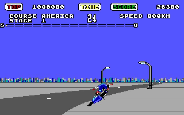 super-hang-on screenshot for dos