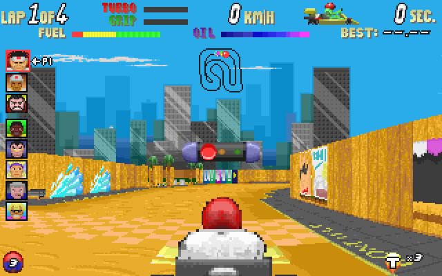 superkarts screenshot for dos