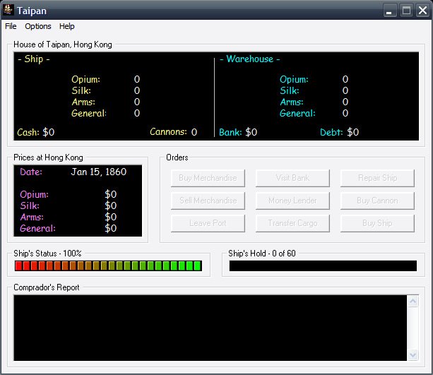 taipan-for-windows screenshot for winxp