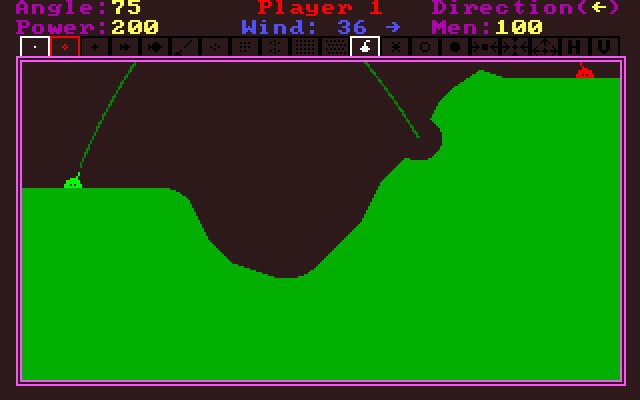 tank-wars screenshot for dos