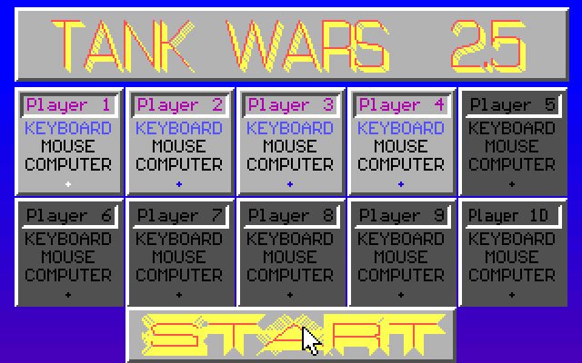 tank-wars screenshot for dos