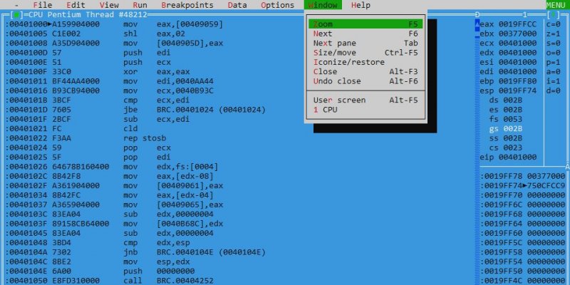 Turbo Assembler (TASM) screenshot