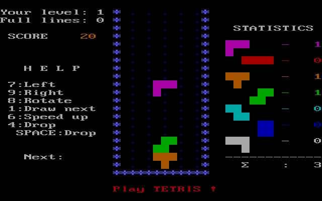 Tetris (Academysoft) screenshot