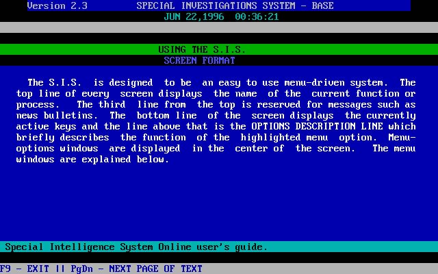 the-president-is-missing screenshot for dos