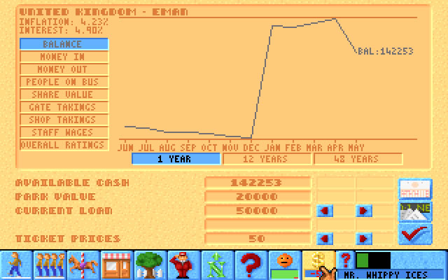 theme-park screenshot for dos