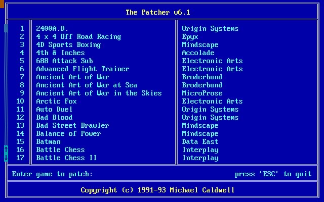 The Patcher 6.1 screenshot