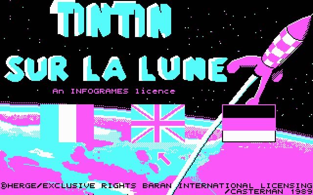 tintin-on-the-moon screenshot for dos