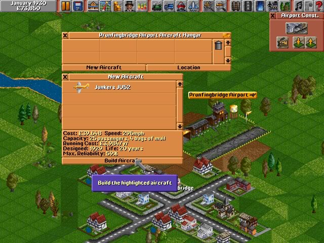 transport-tycoon screenshot for dos