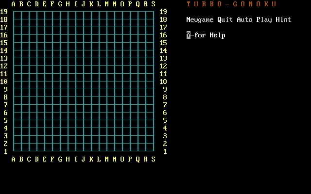 turbo-gomoku screenshot for dos