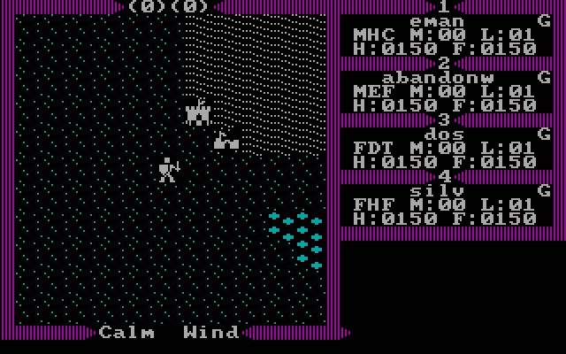 ultima-3-exodus screenshot for dos