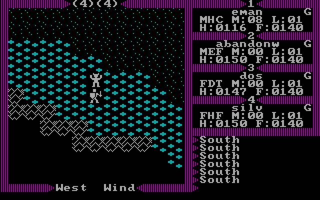 ultima-3-exodus screenshot for dos