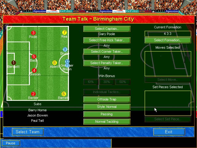 ultimate-soccer-manager-2 screenshot for dos