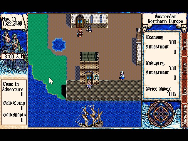 uncharted-waters-2-new-horizons screenshot for dos