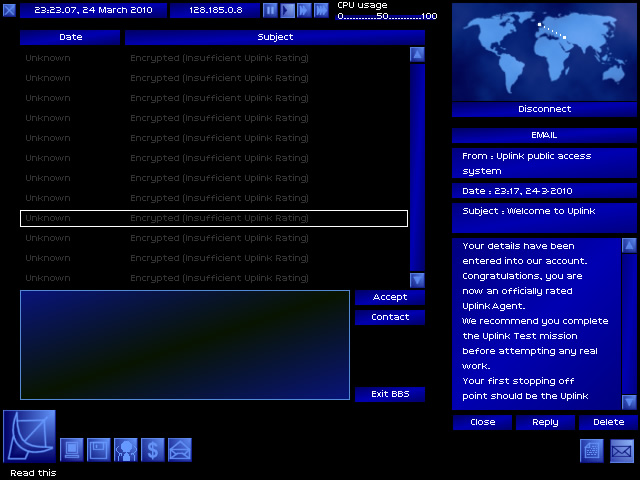 uplink-hacker-elite screenshot for winxp