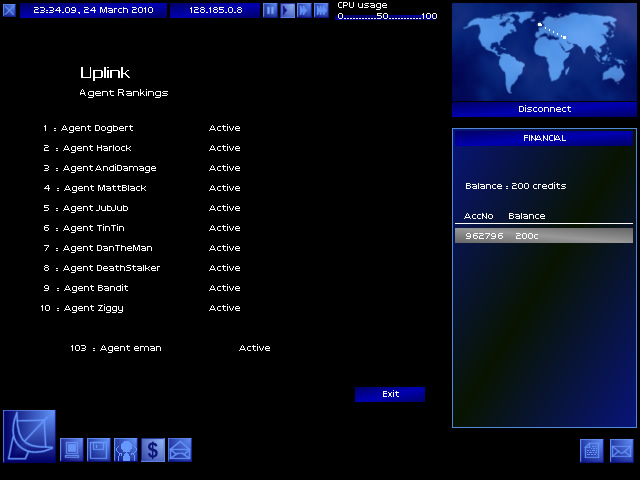 uplink-hacker-elite screenshot for winxp