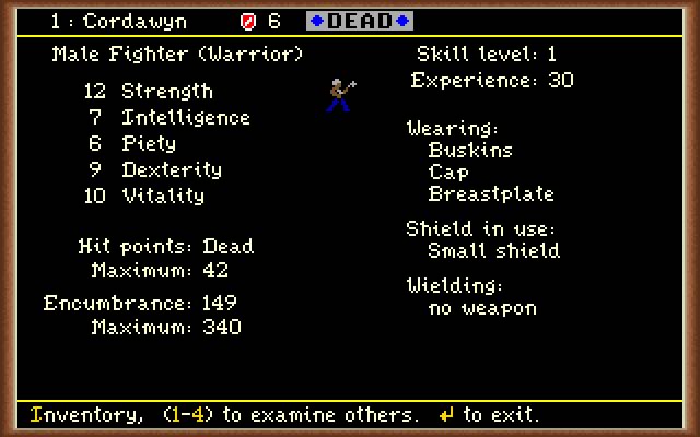 the-dark-heart-of-uukrul screenshot for dos