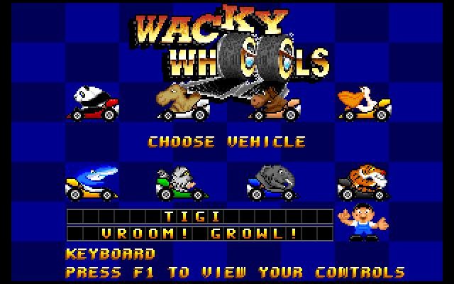 wacky-wheels screenshot for dos