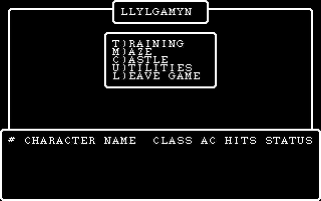 wizardry-3-legacy-of-llylgamyn screenshot for dos