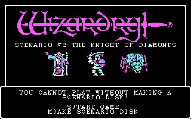 wizardry-2-the-knight-of-diamonds screenshot for dos