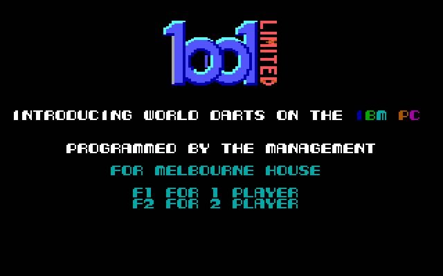 world-darts screenshot for dos